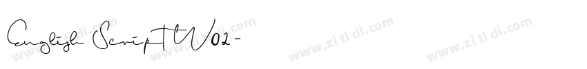 English Script W02字体转换